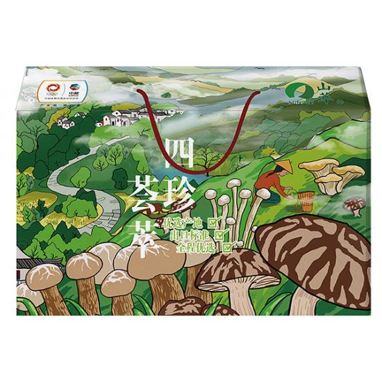 中粮山萃四珍荟萃菌菇礼盒-山萃山珍-野生菌