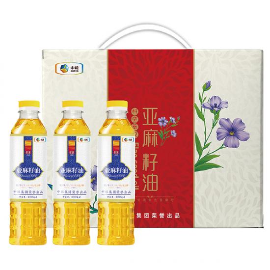 中粮悦润甄品油礼盒「1.2L」中粮集团亚麻籽油