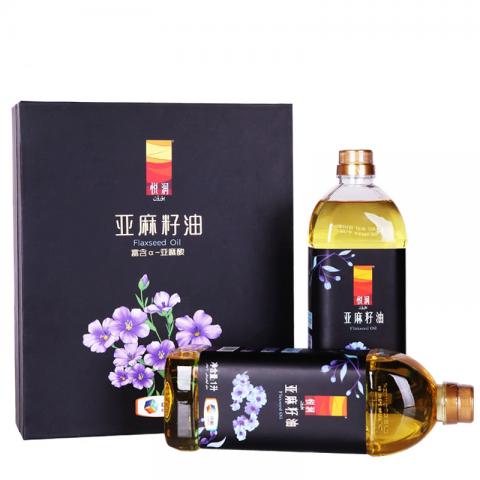 中粮悦润亚麻籽油礼盒「2L」中粮集团荣誉出品