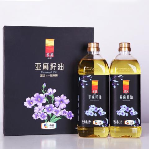 中粮悦润亚麻籽油礼盒「2L」中粮集团荣誉出品