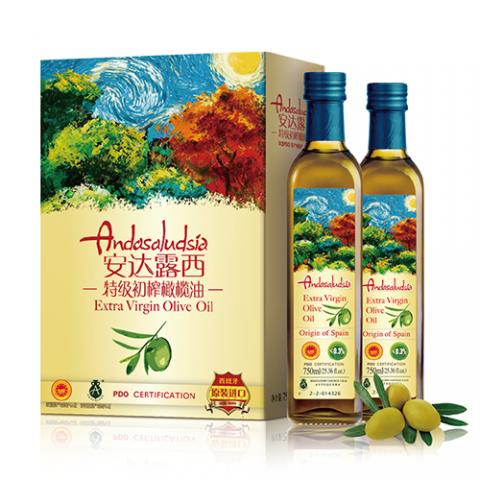 中粮安达露西亚进口橄榄油「750ML*2礼盒」礼券同步销售