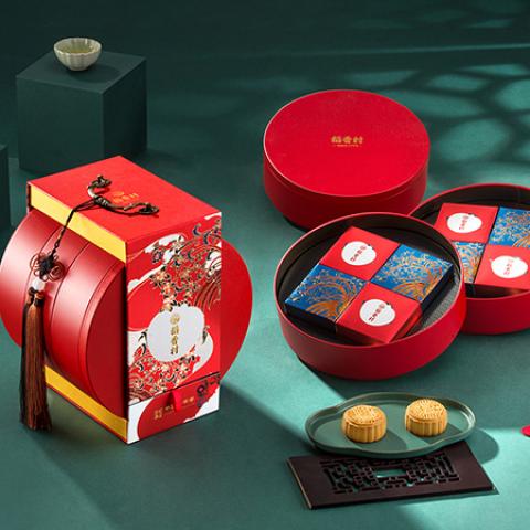 中秋节稻香村月饼-大红灯笼月饼礼盒