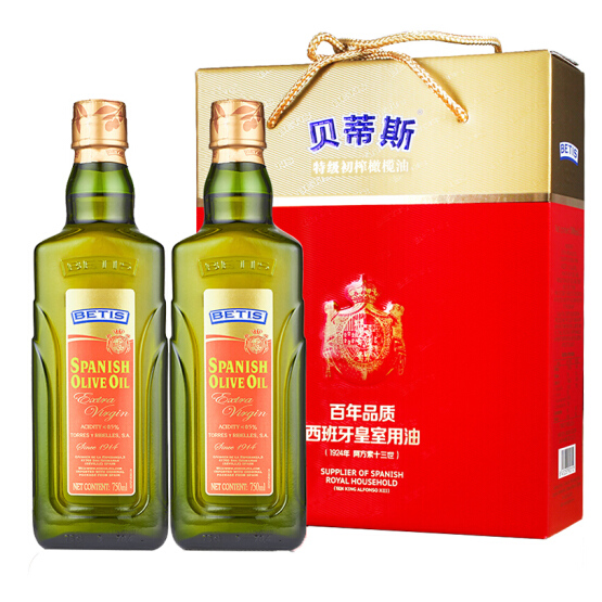 贝蒂斯特级初榨橄榄油 750ml*2瓶装礼盒